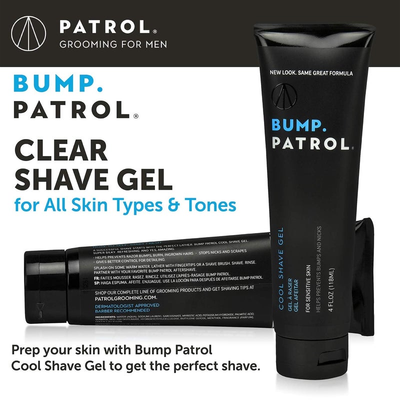 Bump Patrol Cool Shave Gel - Sensitive Clear Shaving Gel With Menthol Prevents Razor Burn, Bumps, Ingrown Hair - 4 Ounces 3 Pack - Image 4