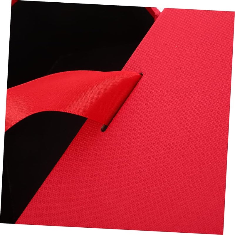 صندوق زهور على شكل قلب أحمر هدية زفاف حاوية زخرفية رومانسية لعيد الحب والذكرى السنوية - Image 4