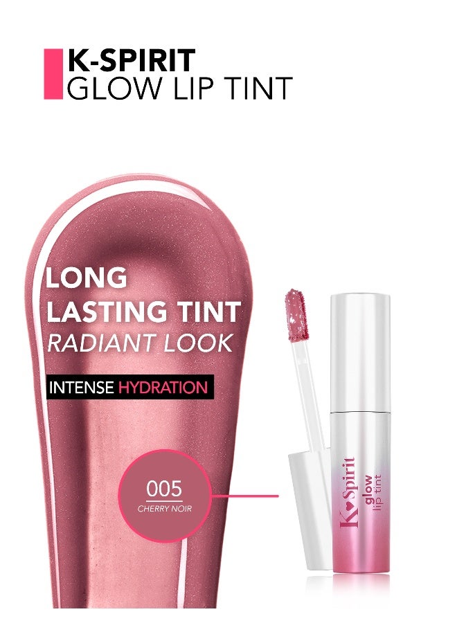 flormar K-Spirit Glow Lip Tint – 005 Cherry Noir – Lightweight Glow Tint, Comfortable Wear, Soft Glossy Finish 005 Cherry Noir - Image 4