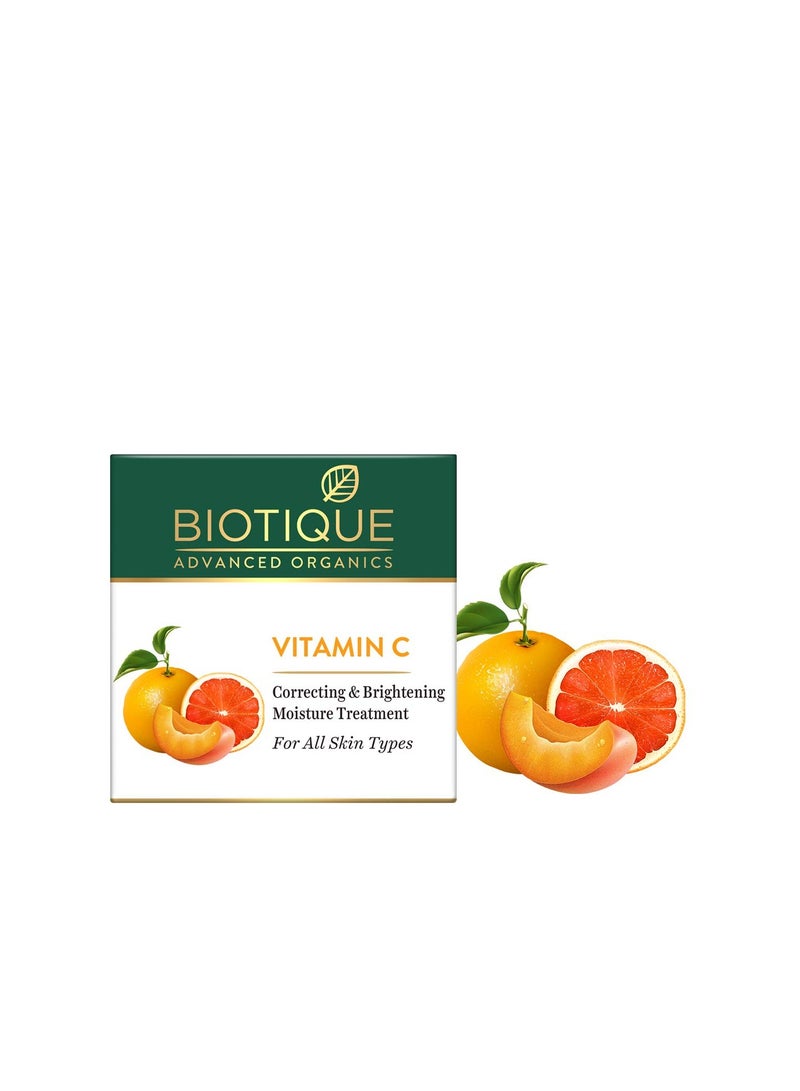 Biotique Vitamin C Correcting and Brightening Non Greasy Face Cream for All Skin Types, 50g | Younger Skin, Brighter - Image 2