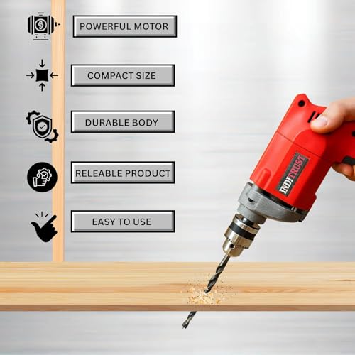 Inditrust New 850W Blue Angle grinder machine & 10mm Drill machine 11pc wheel 2pc Masonry 1pc Bolt Angle Grinder - Image 5