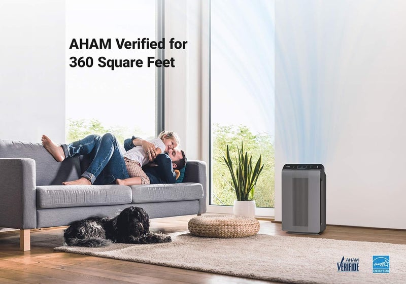 Winix Premium 4 Stage Air PurifierKills VirusBacteria Only Guaranteed Tripple Certified Uk AllergyEcarf Cadr 390M3Aham 360Sqft Upto 1065 Sqft2 Year WarrantyKorean Brand 53002Gray