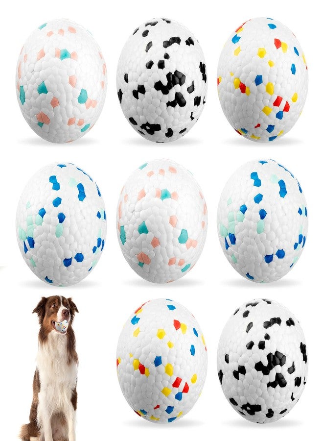 Amylove 8 Pcs Dog Balls Toy for Aggressive Chewers Indestructible Dog Ball Bouncy Floating Dog Toy Ball Lightweight Durable Dog Chew Ball for Medium Large Dogs Training Fetch, 4 Colors (Medium) - Image 1