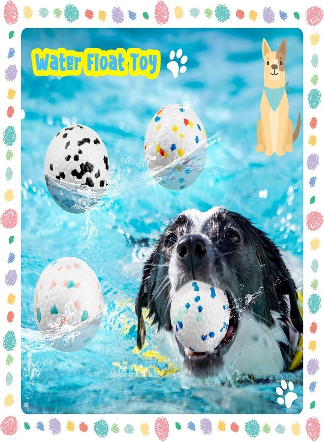 Amylove 8 Pcs Dog Balls Toy for Aggressive Chewers Indestructible Dog Ball Bouncy Floating Dog Toy Ball Lightweight Durable Dog Chew Ball for Medium Large Dogs Training Fetch, 4 Colors (Medium) - Image 4