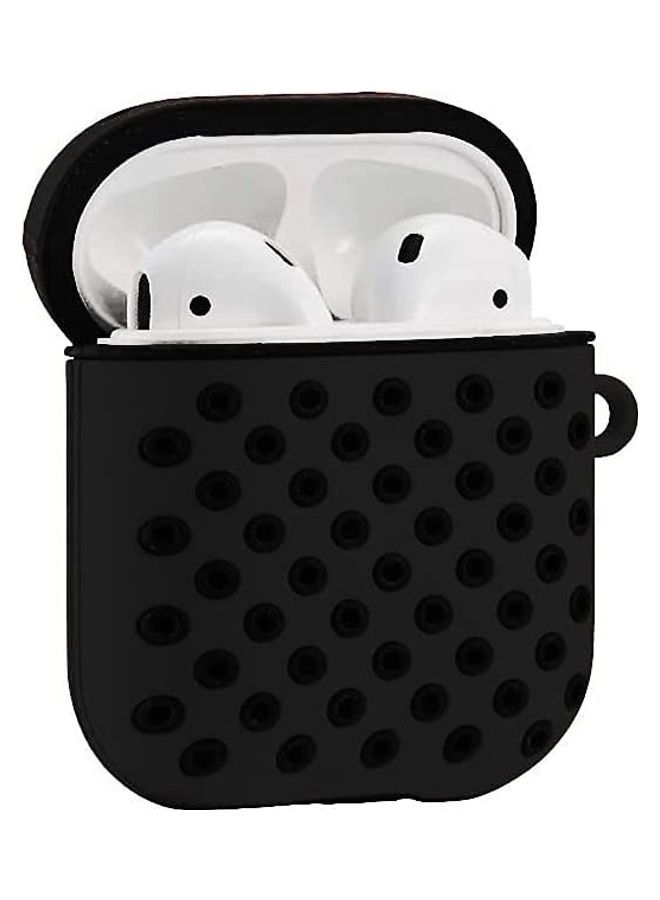 ICS Protective Case Cover with Clip for Apple AirPods 1 and 2 Black - Image 2