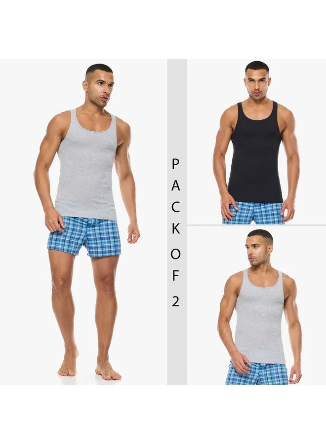 Hanes  Hanes Mens tank 392DP-2Pcs for Men | Best Price UAE