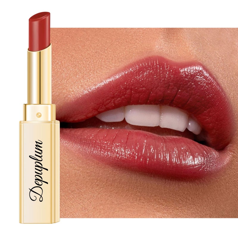 Depuplum Berry Red Lipstick for Women Hydrate Lipstick Glossy Moisture Lip Gloss Sheer-Medium Coverage Long Lasting Lipsticks for Dry Lips, DM101 Cranberry - Image 1