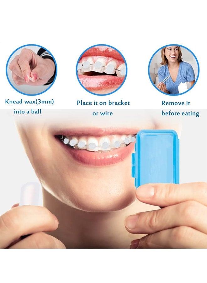 شمع تقويم الأسنان، عبوة من 6 قطع، شمع تقويم الأسنان للعناية بالأسنان لمرتدي تقويم الأسنان (عبوة من 6 قطع، ألوان متعددة) - Image 5