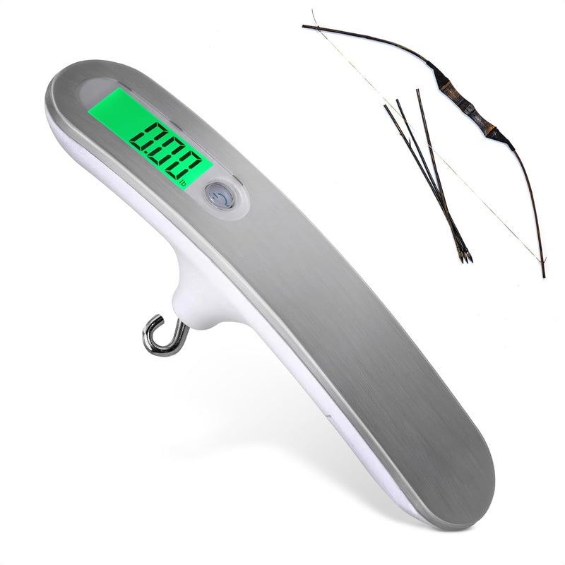V TOWER Digital Bow Scale for Draw Weight - 110LBS/50KG Recurve/Compound Bow Draw Weight Scale Handheld with LCD Display, 6 Measuring Units, High Precision Sensor - Easy to Use for Beginners & Professionals - Image 1