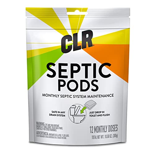 CLR Septic System Treatment Pods HassleFree Dissolvable and Easy to Flush Formulated with Biobased Ingredients Helps prevent Clogs and Buildup 1 Year Supply - Image 1