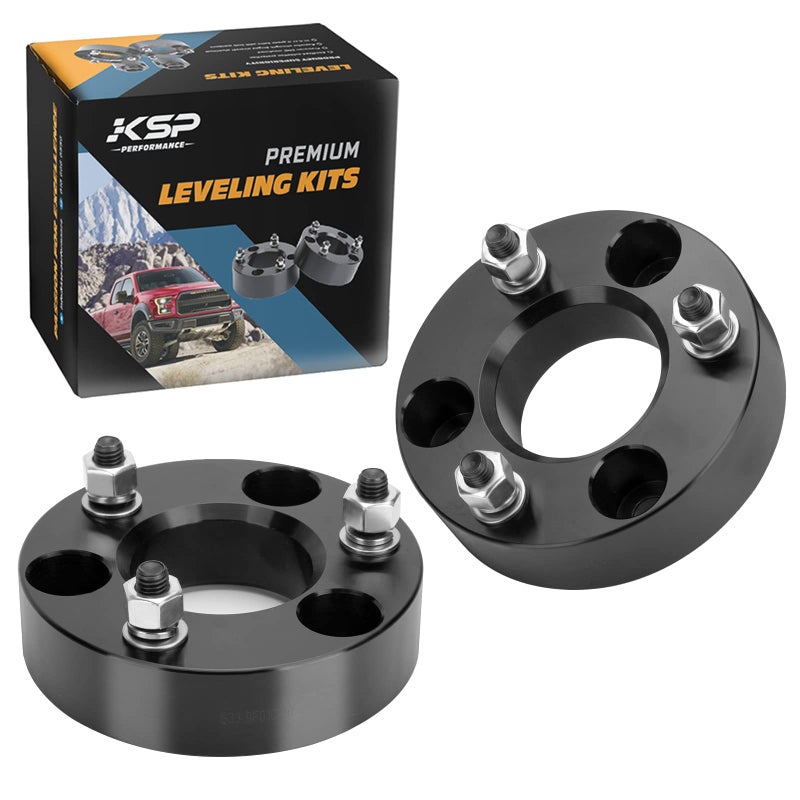 KSP PERFORMANCE KSP 2in Front Lift Kits for Ram 1500 2009-2024, 2" Leveling Lift Kit for 2009-2024 Dodge Ram 1500 4WD, 2005-2011 Dodge Dakota 2WD 4WD, Aluminum Suspension Level Kit CNC Strut Spacers For Dodge Pick Up  - Image 1