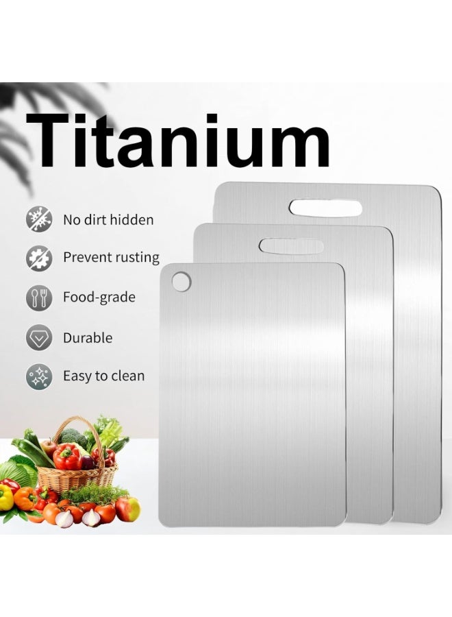 Katori Titanium Cutting Board,100% Pure Titanium Cutting Boards for Kitchen Non Toxic,Double Sided Dishwasher Safe Cutting Board for Meat,Fruits and Vegetables,Easy To Clean(1PC-L:15.35 * 11.02) - Image 5