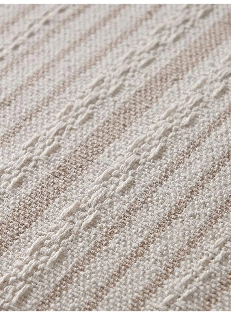 غطاء وسادة قطعه واحده بألوان حيادية أنيقة تناسب الديكور العصري والبوهيمي مصنوعه من قماش ناعم بملمس مريح قطعه واحده مقاس  45*45 - Image 3