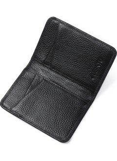 Beauenty Mini Wallet Zipper Top Multi Functional Leather Coin Bag Black  - Image 5
