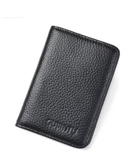 Beauenty Mini Wallet Zipper Top Multi Functional Leather Coin Bag Black  - Image 3