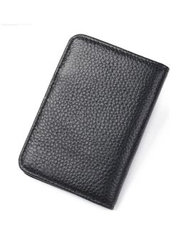 Beauenty Mini Wallet Zipper Top Multi Functional Leather Coin Bag Black  - Image 2