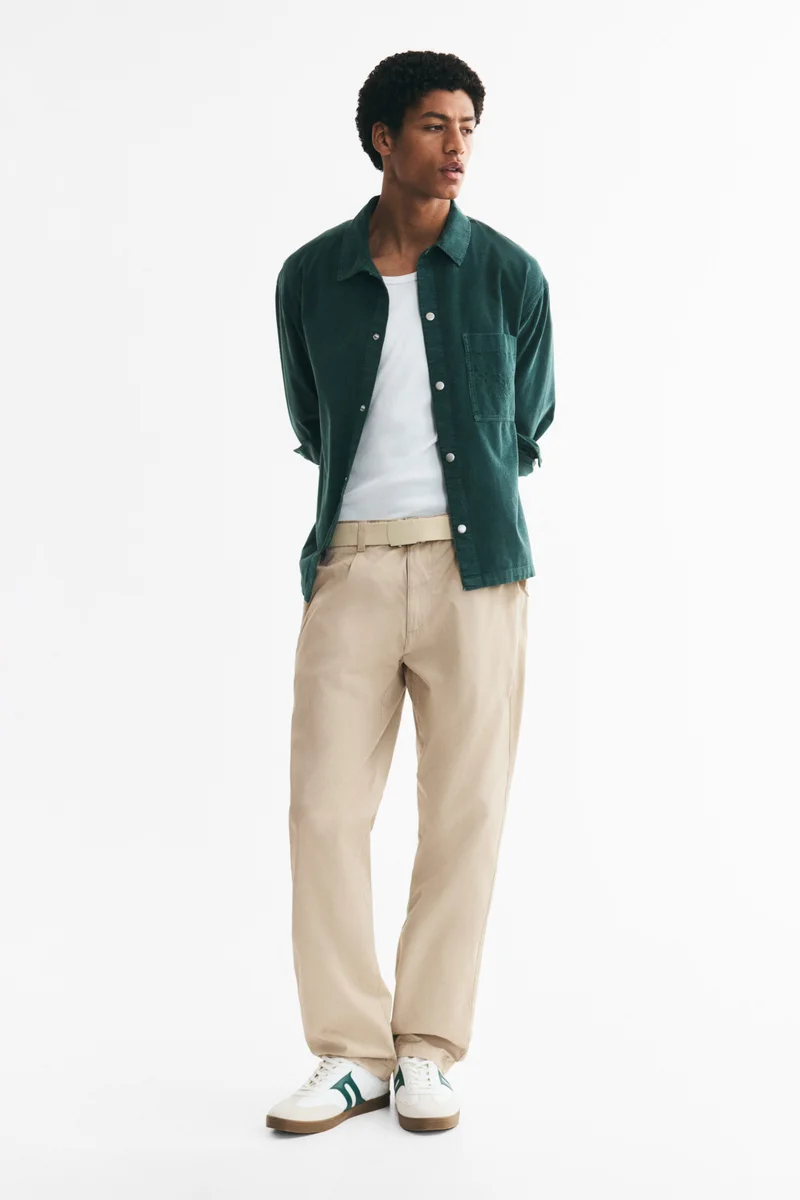 Relaxed Fit Cotton twill chinos