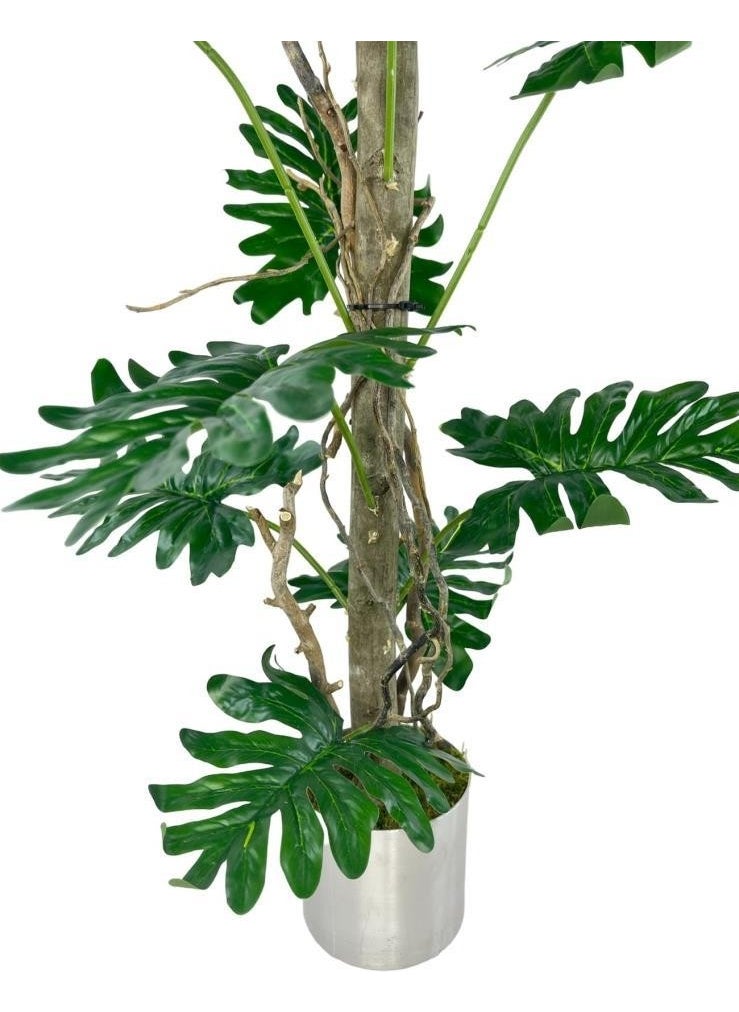 Artificial Tree Syngonium Plants 18 Branches Shrub Trunk 120X60CM in Silver Aluminum Pot - pzsku/Z5B421498F913B08A89C8Z/45/_/1730744816/ac07fe24-08aa-42ad-a27d-c9e37aab8eb6