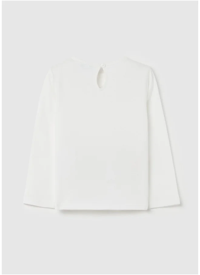 او في اس T-shirt with long sleeves and animals print