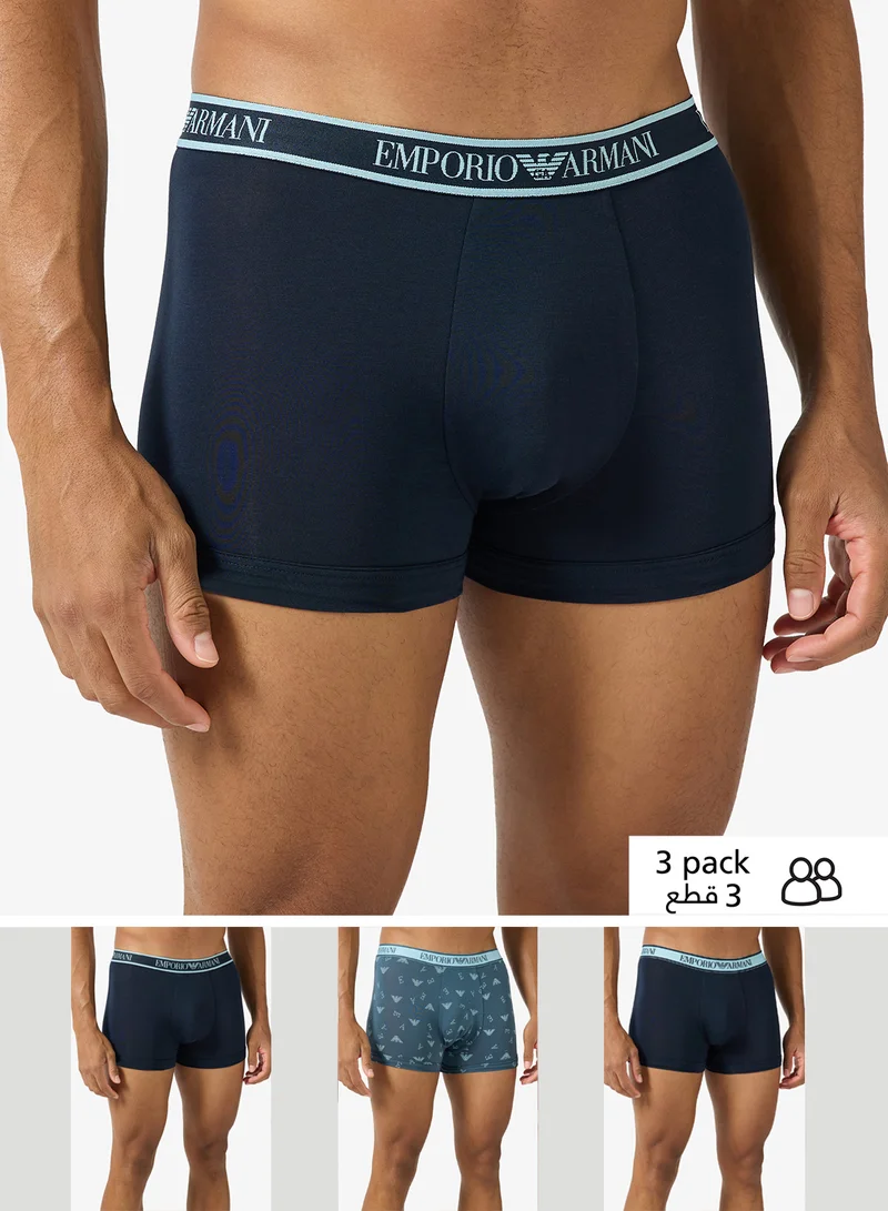 3 Pack Of Logo Boxers