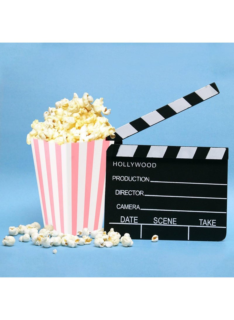 Sweet seven 50 صندوق فشار بنمط خطوط وردية - أدوات مائدة زخرفية للحفلات - 11.5 x 5 سم - Image 2