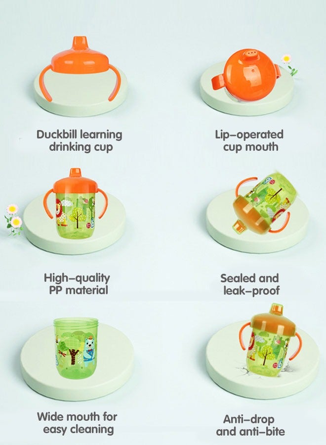 Baby Training Cup, Spill-Proof, Leak-Proof Spout Cup with Handle, BPA Free, 250ml