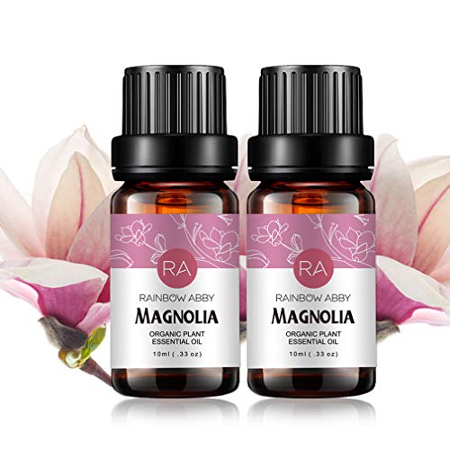 Rainbow Abby 2Pack Magnolia Essential Oil 100 Pure Oganic Plant Natrual Flower Essential Oil for Diffuser Massage Skin Care 10ML 