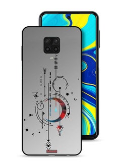 Tolwak غطاء حماية لهاتف Xiaomi Redmi Note 9 Pro بنمط فني القمر والسهام  - Image 1