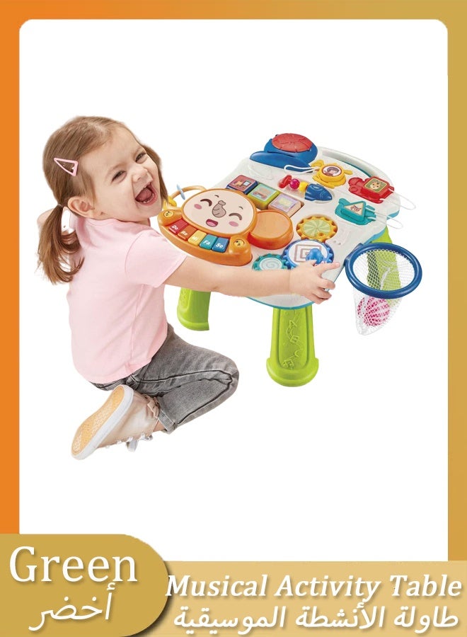 Vinnatsu Baby Toys for 1 Years, Musical Activity Table for 1 Year Old Boys Girls Gifts, Toddler Infant Toys，Green - Image 1