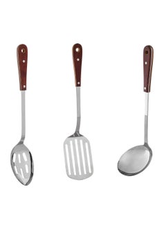 Hic Stainless Steel Spoons With Wooden Handle 3 pieces  - Image 1