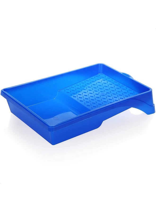 RACO Professional Plastic Paint Tray For Easier Dipping of Paint Rollers and Brushes DIY (4 Inch, Blue)  - Image 1