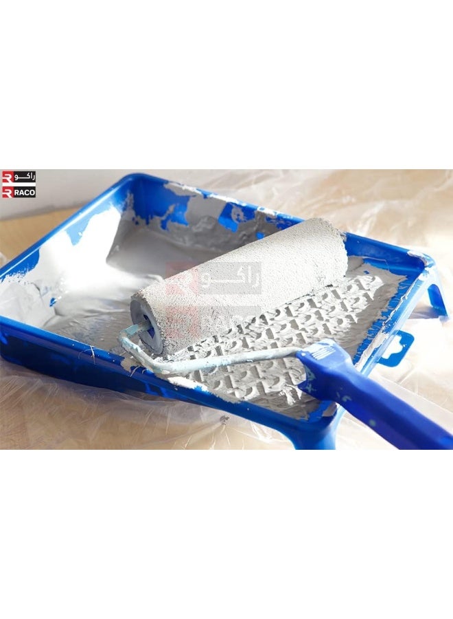 RACO Professional Plastic Paint Tray For Easier Dipping of Paint Rollers and Brushes DIY (4 Inch, Blue)  - Image 4