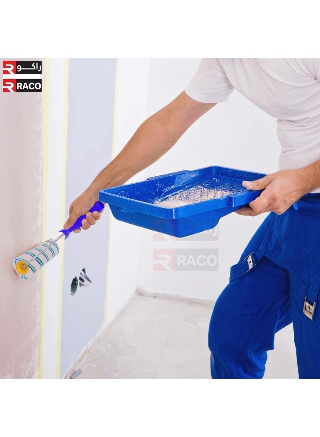 RACO Professional Plastic Paint Tray For Easier Dipping of Paint Rollers and Brushes DIY (4 Inch, Blue)  - Image 5