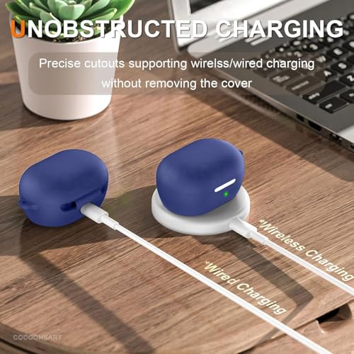Cocoonkart Soft Silicone Case Cover for Bosee New QuietComfort (2024) -Blue - Image 5