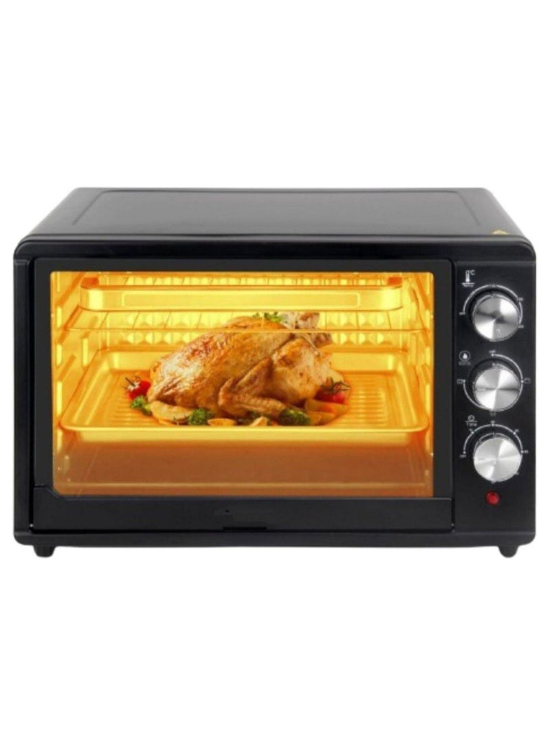 Generic 35L Electric Oven, 1500W Countertop Toaster Oven – Adjustable Thermostat & Timer, 90-Min Timer, Rotisserie Chicken Grill, Bake, Roast, Pizza Maker – Includes Fry Pan & Wire Rack  - Image 1