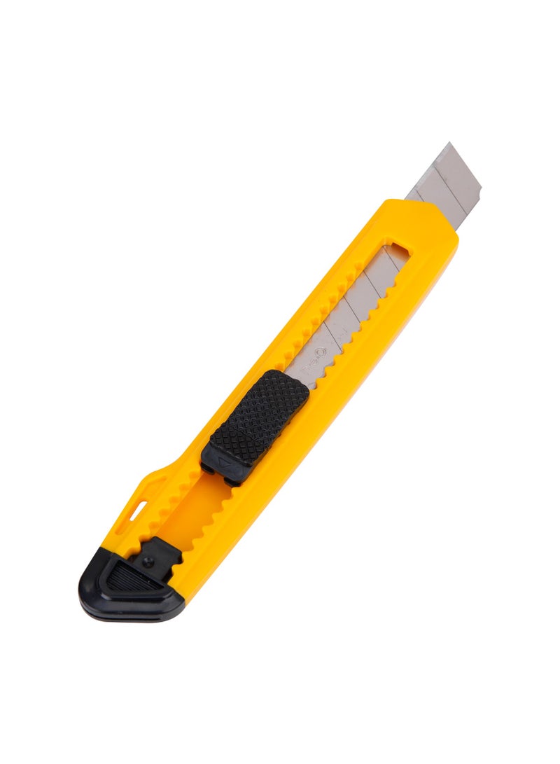 Deli Deli Snap-Off Cutter Knife - 8 Blades, Hard SK2 Steel, Yellow, E2001 - Image 3