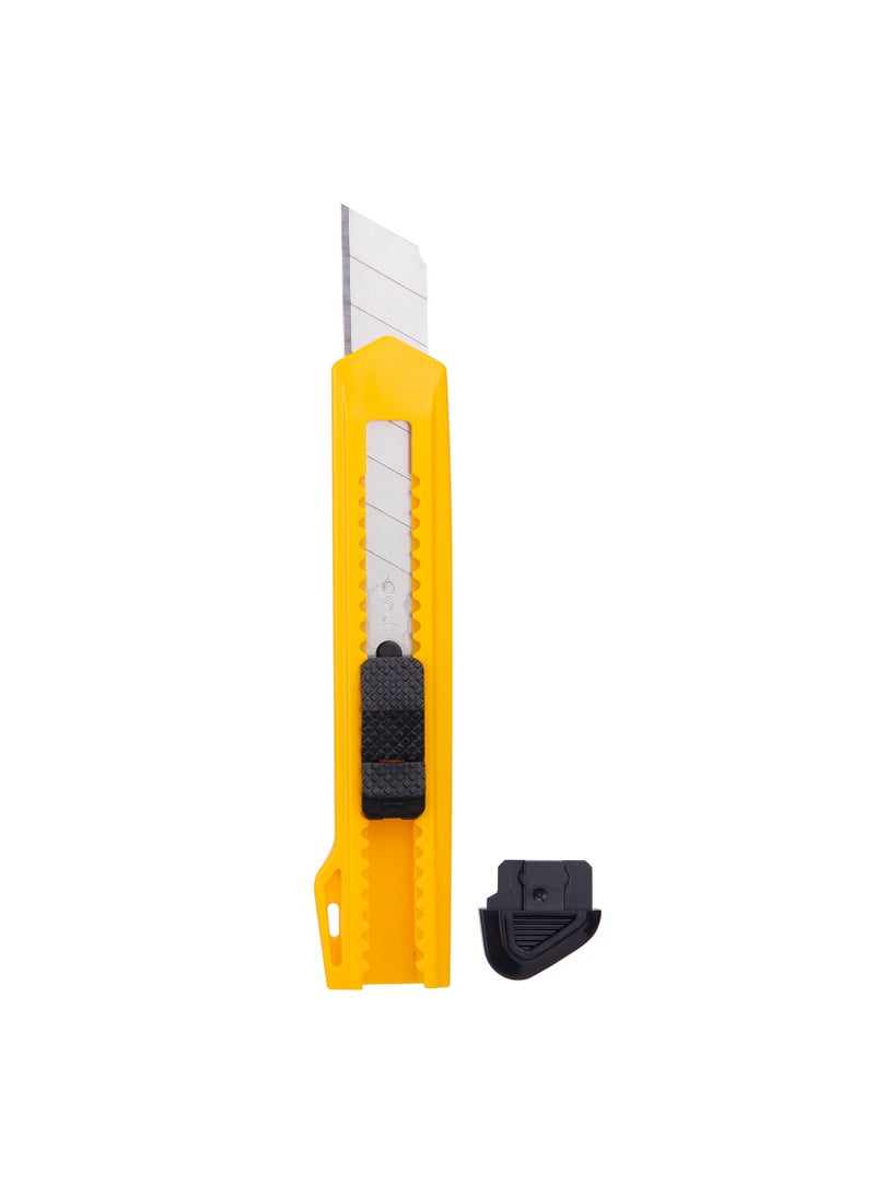 Deli Deli Snap-Off Cutter Knife - 8 Blades, Hard SK2 Steel, Yellow, E2001 - Image 4
