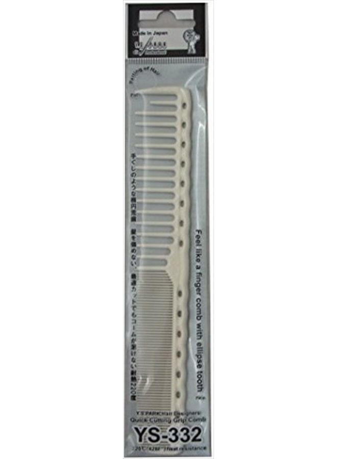 YS PARK 332 Quick Cutting Grip Comb - White by Y.S.Park - Image 1
