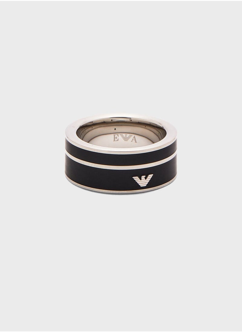 EMPORIO ARMANI - EGS2032040 Logo Ring - Image 1