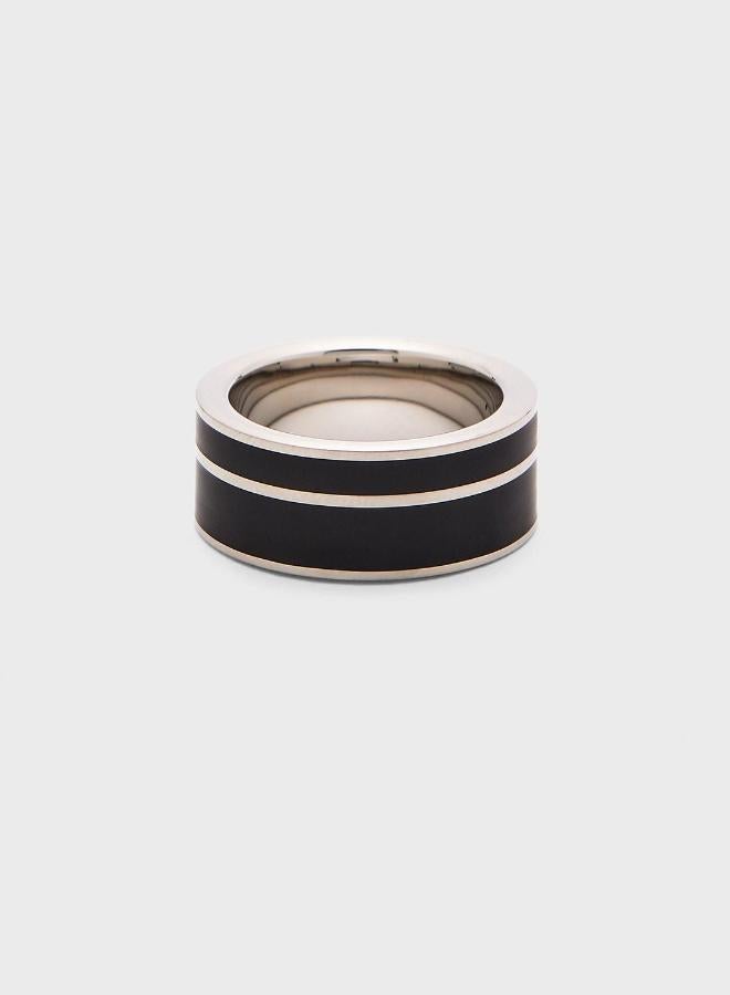 Emporio Armani EGS2032040 Logo Ring for Men | Best Price KSA