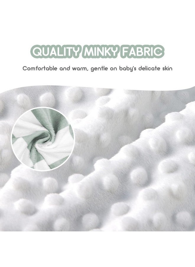 DILIMI Minky Seat Cover Compatible with Bumbo Seat, Removable Ultra Soft Comfortable Warm Seat Slipcover for Baby Girl and Boy, Green Checkered - Image 1