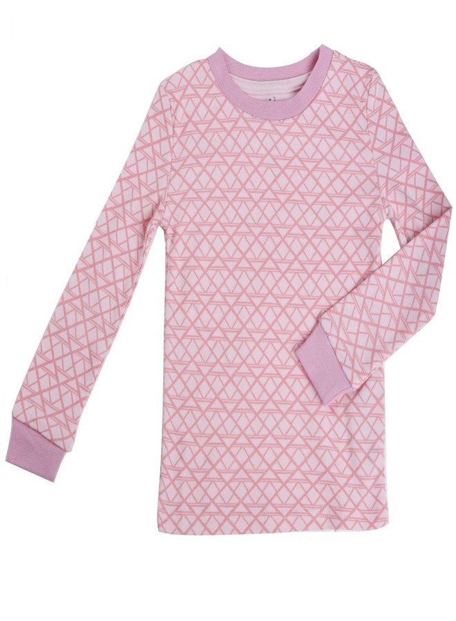 Asher and Olivia Girl Pajamas Infant Pj Pants Sleepers Kid Sleepwear Set 3T, Geo Pink - Image 2