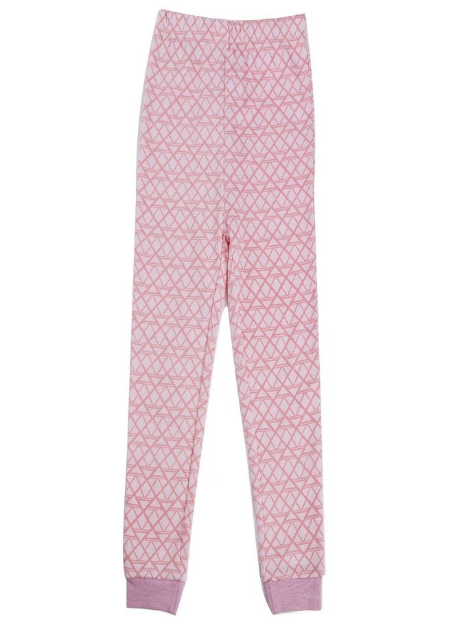 Asher and Olivia Girl Pajamas Infant Pj Pants Sleepers Kid Sleepwear Set 3T, Geo Pink - Image 3