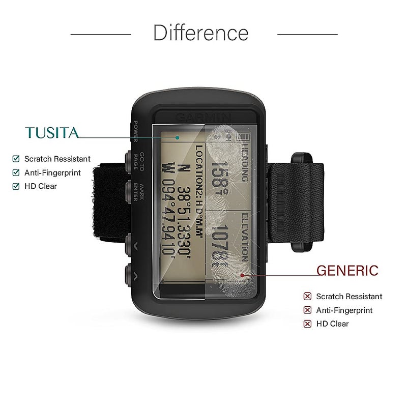 TUSITA [2-PACK Tempered Glass Screen Protector Compatible with Garmin Foretrex 601, Foretrex 701 - HD Clarity Protective Film Protection - GPS Navigation Accessories - Image 3