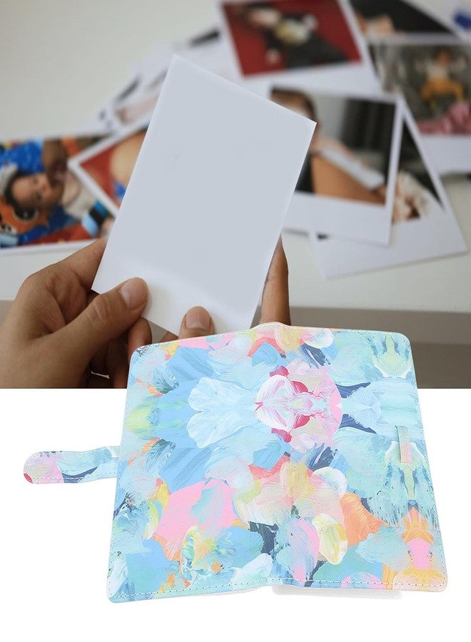 ZENKO 2x3 inch Mini Pressure release style Photo Album, 96 Photo Pocket Storage Album for Instax mini film used in Mini 13/12/11/9/8/SE/41/99/Evo/Liplay Mini film-Petals oil painting - Image 5
