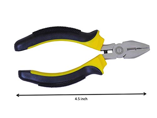 Jon Bhandari Tools 4.5 Inch Combination Cutting Plier Mini | Electrician Tool for Holding, Twisting & Cutting Wires | Heavy-Duty Wire Cutter with Anti-Slip Grip & Insulated Handle for Electrical Work - Image 4