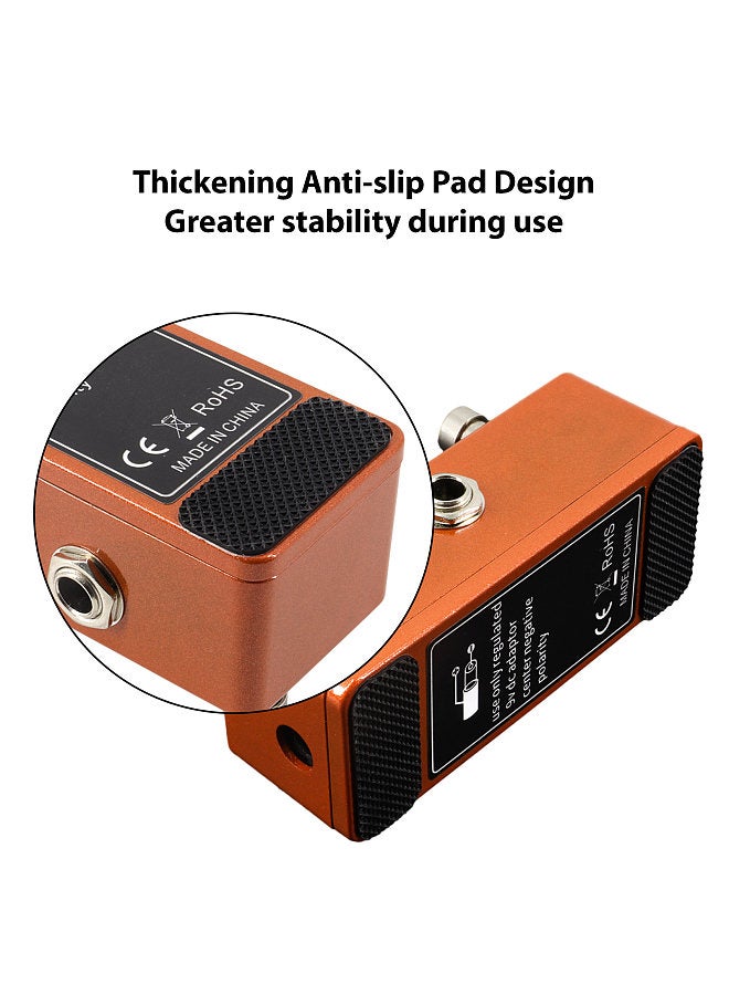 Generic Guitar B-Box Preamp Pedal Electric Guitar Effects Pedal True Bypass Zinc Alloy Shell DC 9V 6.35mm Input/Output Interface Gain/Treble/Bass/Volume 4 Knobs Mini Guitar B-Box Preamp Effector  - Image 2