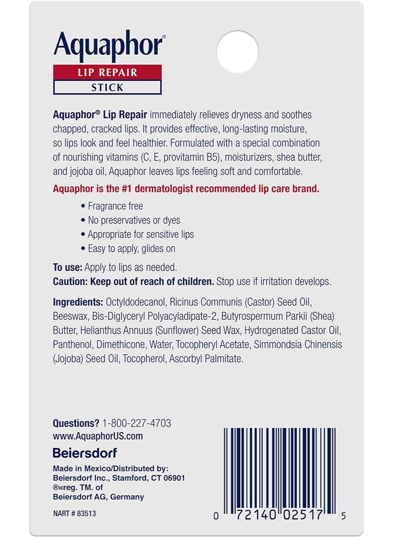 Aquaphor Lip Repair Pen - Soothes Dry, Chapped Lips - 2 (2) 0.17 oz. Pack, Assorted Colors - Image 5