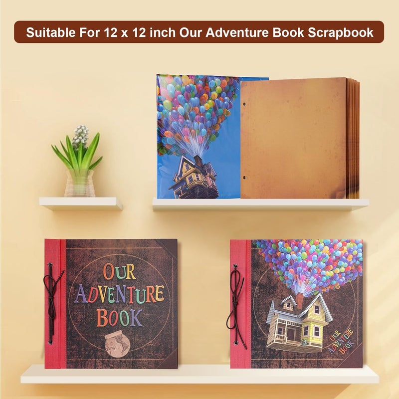JIMBON 11.5x11.5 Inch Our Adventure Book Inner Pages,Refilled Pages for DIY Scrapbook Photo Album,10 Sheets/20 Expansion Pages Extra Pages No Ink Penetration/Expansion - Image 3