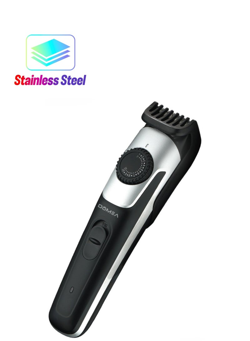 DOMEA ماكينة تشذيب لاسلكية قابلة لإعادة الشحن للرجال والنساء، شفرة من الفولاذ المقاوم للصدأ لقص الشعر/اللحية بسهولة ودقة وسلاسة، 20 إعداد طول، لجميع أنواع الشعر- GT131 - Image 1